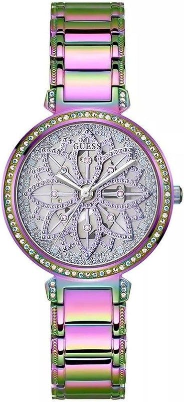 Guess Lily Analog Purple Dial Purple Steel Strap Watch For Women - GW0528L4