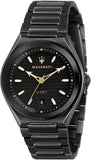 Maserati Triconic Analog Black Dial Black Steel Strap Watch For Men - R8853139004