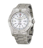 Buy Shop Breitling Colt Automatic Silver Dial Black Leather Mens Watch - A1738811/G791/173A USA Online