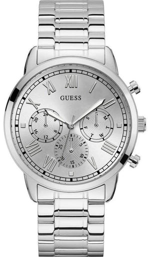 Buy Shop Guess Hendrix Silver Dial Silver Steel Strap Watch for Men - GW0066G1 USA Online
