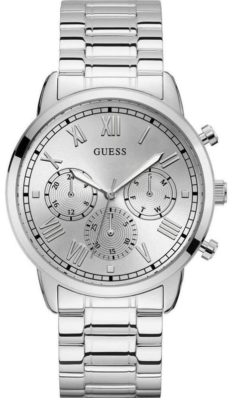 Buy Shop Guess Hendrix Silver Dial Silver Steel Strap Watch for Men - GW0066G1 USA Online