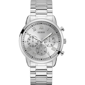 Buy Shop Guess Hendrix Silver Dial Silver Steel Strap Watch for Men - GW0066G1 USA Online