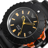 Buy Shop Emporio Armani Sportivo Quartz Black Dial Black Silicone Strap Watch For Men - AR5969 USA Online
