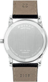 Buy Shop Movado Museum Blue Dial Black Leather Strap Watch For Men - 607013 USA Online