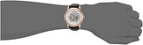 Buy Shop Emporio Armani Meccanico Silver Skeleton Dial Brown Leather Strap Watch For Men - AR1983 USA Online