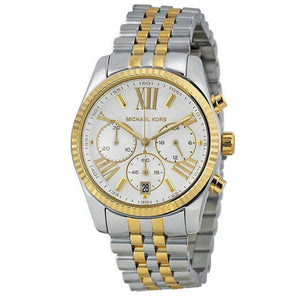 Buy Shop Michael Kors Lexington Silver Dial Two Tone Steel Strap Watch for Women - MK5955 USA Online