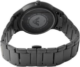 Emporio Armani Renato Quartz Black Dial Black Steel Strap Watch For Men - AR11079