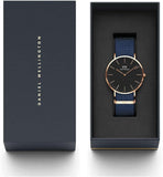 Buy Shop Daniel Wellington Classic Bayswater Black Dial Black NATO Strap Watch For Men - DW00100277 USA Online