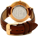 Buy Shop Daniel Wellington Petite St Mawes Black Dial Brown Leather Strap Watch For Women - DW00100169 USA Online