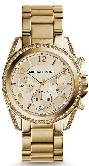 Buy Shop Michael Kors Runway Gold Dial Gold Steel Strap Watch for Women - MK5166 USA Online