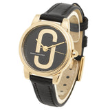 Buy Shop Marc Jacobs Corie Black Dial Black Leather Strap Watch for Women - MJ1580 USA Online