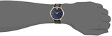 Movado Ultra Slim Blue Dial Brown Leather Strap Watch For Men - 0607088