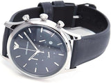 Buy Shop Emporio Armani Lambda Chronograph Blue Dial Blue Leather Strap Watch For Men - AR11018 USA Online