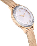 Buy Shop Swarovski Octea Nova Silver Dial Rose Gold Mesh Strap Watch for Women - 5650011 USA Online