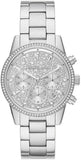 Buy Shop Michael Kors Ritz Chronograph Crystals Silver Dial Silver Steel Strap Watch For Women - MK7301 USA Online