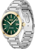 Buy Shop Hugo Boss Strike Green Dial Silver Steel Strap Watch for Men - 1514173 USA Online