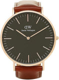 Buy Shop Daniel Wellington Classic St Mawes Black Dial Brown Leather Strap Watch For Men - DW00100124 USA Online