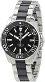 Buy Shop Tag Heuer Aquaracer Quartz Black Dial Two Tone Steel Strap Watch for Men - WAY131A.BA0913 USA Online