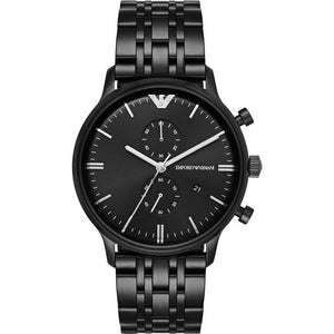 Buy Shop Emporio Armani Chronograph Black Dial Black Steel Strap Watch For Men - AR1934 USA Online