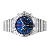 Buy Shop Breitling Chronomat B01 42mm Blue Dial Silver Steel Strap Watch for Men - AB0134101C1A1 USA Online