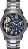 Buy Shop Fossil Grant Twist Multifunction Blue Dial Grey Steel Strap Watch for Men - ME1146 USA Online