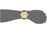 Buy Shop Diesel Mr Daddy Gold Dial Black Leather Strap Watch For Men - DZ7363 USA Online