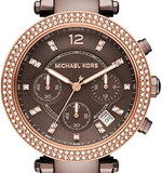 Buy Shop Michael Kors Parker Analog Quartz Brown Dial Brown Steel Strap Watch For Women - MK6378 USA Online