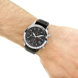 Buy Shop Hugo Boss Aero Chronograph Black Dial Black Leather Strap Watch for Men - 1513770 USA Online