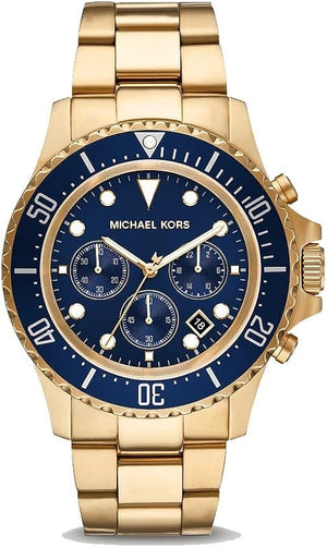 Buy Shop Michael Kors Everest Chronograph Blue Dial Two Tone Steel Strap Watch For Men - MK8978 USA Online