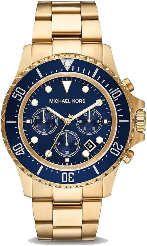 Buy Shop Michael Kors Everest Chronograph Blue Dial Two Tone Steel Strap Watch For Men - MK8978 USA Online