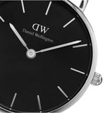 Buy Shop Daniel Wellington Classic Petite Sheffield Black Dial Black Leather Strap Watch For Women - DW00100236 USA Online