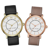 Buy Shop Marc Jacobs Roxy White Dial Cement Brown Leather Strap Watch for Women - MJ1533 USA Online