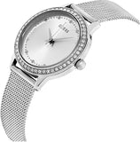 Guess Chelsea Quartz Silver Dial Silver Mesh Strap Watch For Women - W0647L6