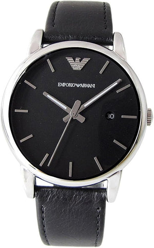 Buy Shop Emporio Armani Classic Quartz Black Dial Black Leather Strap Watch For Men - AR1692 USA Online