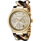 Buy Shop Michael Kors Runway Gold Dial Two Tone Steel Strap Watch for Women - MK4222 USA Online