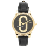 Buy Shop Marc Jacobs Corie Black Dial Black Leather Strap Watch for Women - MJ1580 USA Online
