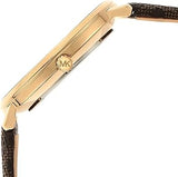 Buy Shop Michael Kors Pyper Quartz Silver Dial Brown Leather Strap Watch For Women - MK2857 USA Online