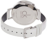 Buy Shop Calvin Klein Equal White Dial White Leather Strap Watch for Women - K3E231L6 USA Online