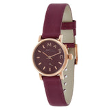 Buy Shop Marc Jacobs Baker Maroon Dial Maroon Leather Strap Watch for Women - MBM1271 USA Online