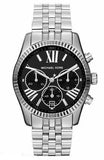 Buy Shop Michael Kors Runway Chronograph Black Dial Silver Steel Strap Watch For Women - MK5708 USA Online