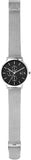 Armani Exchange Cayde Chronograph Black Dial Silver Mesh Strap Watch For Men - AX2714