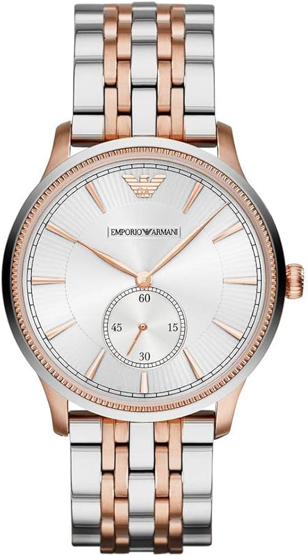 Buy Shop Emporio Armani Classic Silver Dial Two Tone Steel Strap Watch For Men - AR1839 USA Online
