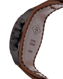 Buy Shop Fossil Nate Chronograph Brown Dial Brown Leather Strap Watch for Men - JR1511 USA Online