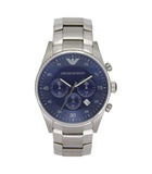 Buy Shop Emporio Armani Sportivo Chronograph Blue Dial Silver Steel Strap Watch For Men - AR5860 USA Online