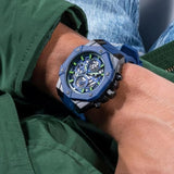 Buy Shop Guess Formula Multifunction Blue Dial Blue Silicone Strap Watch For Men - GW0579G3 USA Online