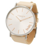 Buy Shop Coach Perry White Dial White Leather Strap Watch for Women - 14503117 USA Online