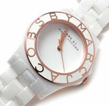 Marc Jacobs Blade White Dial White Ceramic Strap Watch for Women - MBM9502