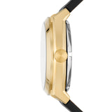 Buy Shop Fossil Everett Automatic Skeleton Black Dial Black Leather Strap Watch for Men - ME3208 USA Online