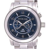 Buy Shop Michael Kors Stop Hunger Chronograph Blue Dial Silver Steel Strap Watch for Men - MK8314 USA Online