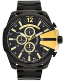 Buy Shop Diesel Mega Chief Chronograph Black Dial Black Steel Strap Watch For Men - DZ4338 USA Online